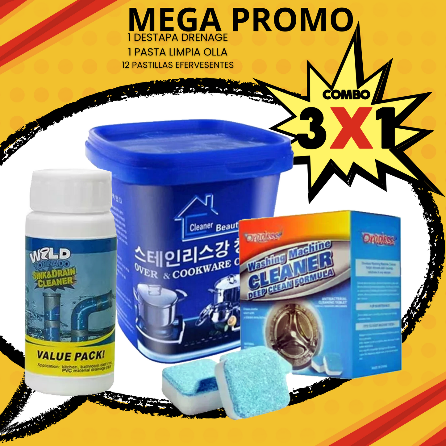 ⭐ Promo 3 en 1 Limpiadores De Hogar Pack